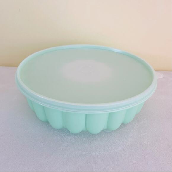Vintage 3pc Tupperware Jello Mold Ring Bowl Mint Green, Ice, 1201 1202 1203 - Picture 2 of 8